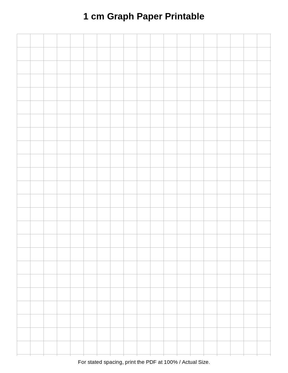 1 cm Graph Paper Printable