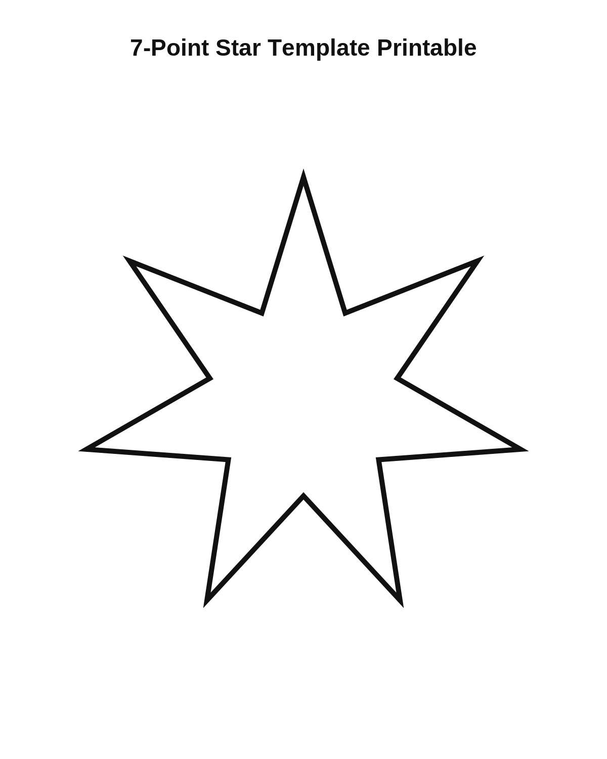 7-Point Star Template Printable