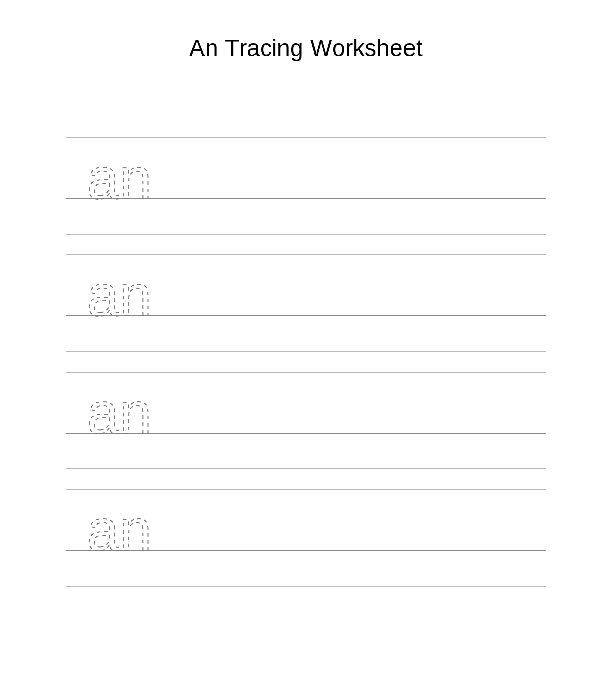 An Tracing Worksheet