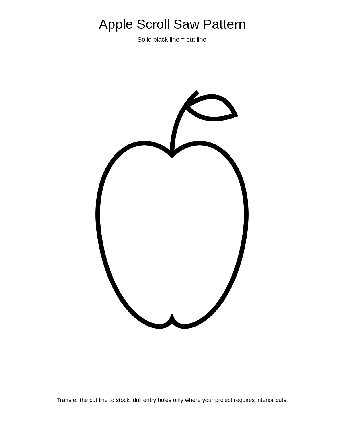 Apple Scroll Saw Pattern