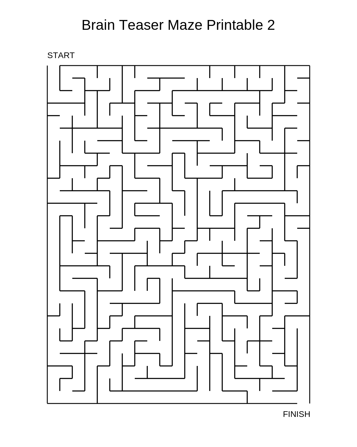 Brain Teaser Maze Printable 2