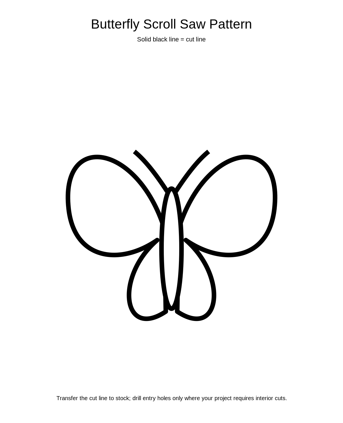 Butterfly Scroll Saw Pattern