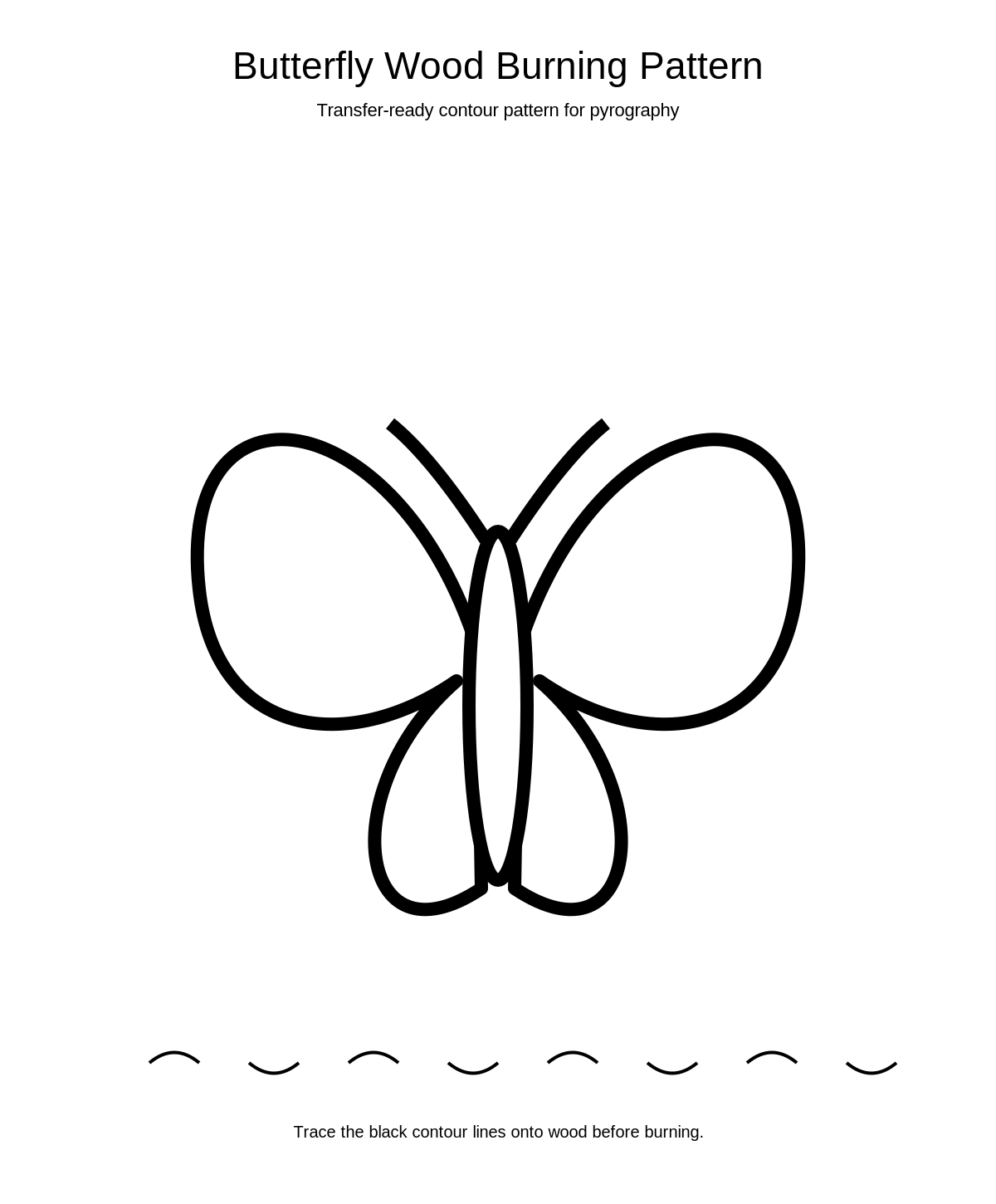 Butterfly Wood Burning Pattern