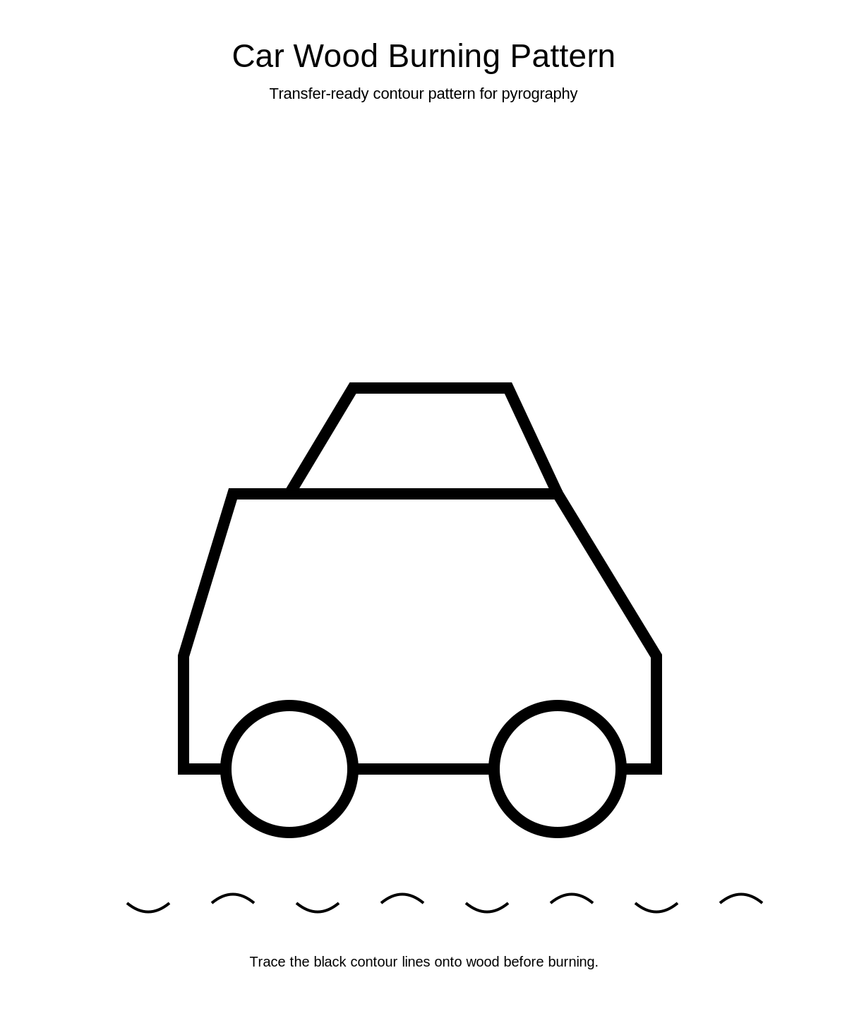 Car Wood Burning Pattern