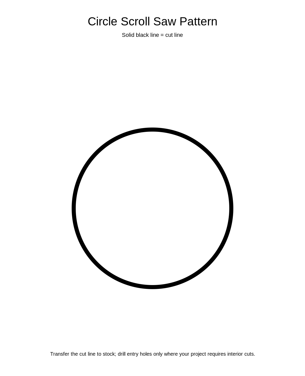 Circle Scroll Saw Pattern