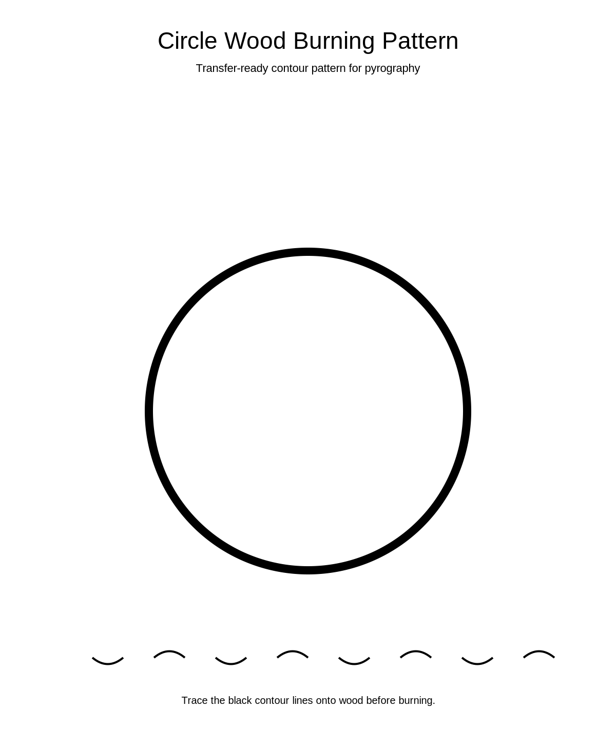 Circle Wood Burning Pattern