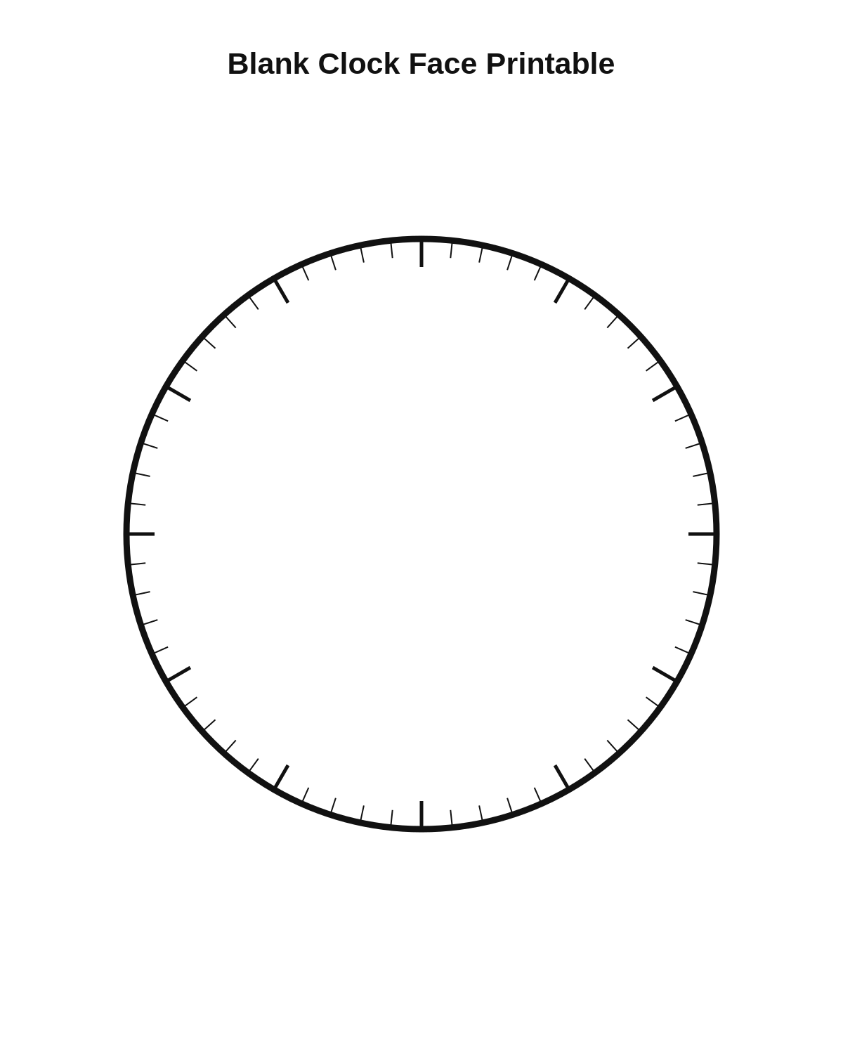 Blank Clock Face Printable