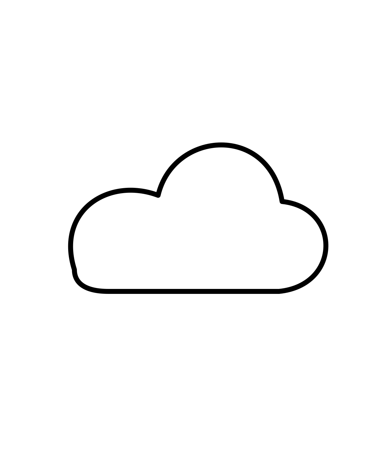 Cloud Outline Printable