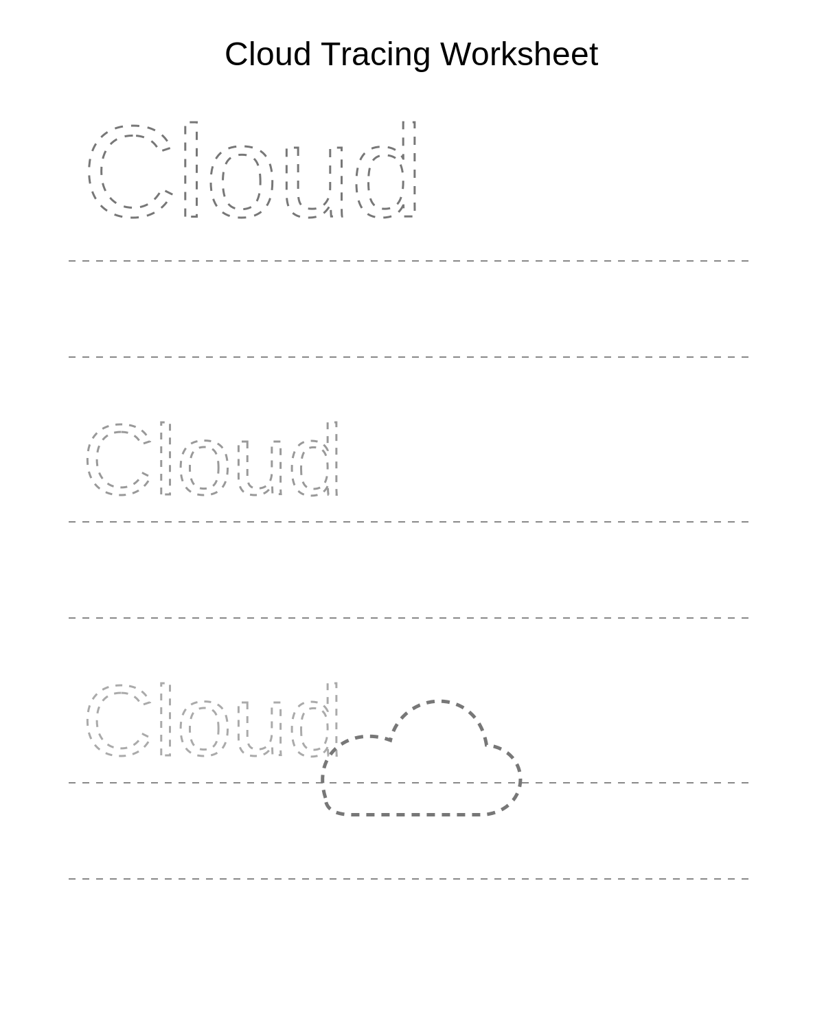 Cloud Tracing Worksheet