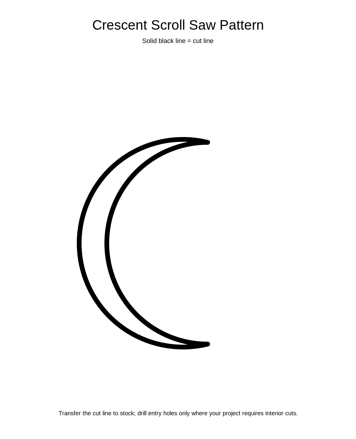 Crescent Scroll Saw Pattern
