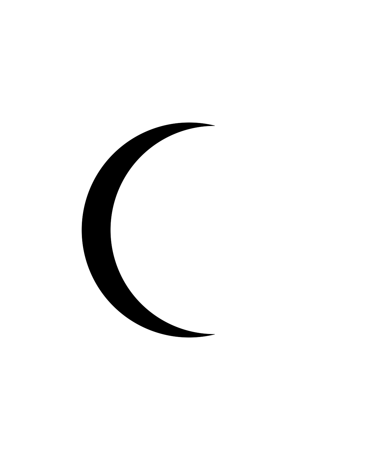 Crescent Stencil Printable