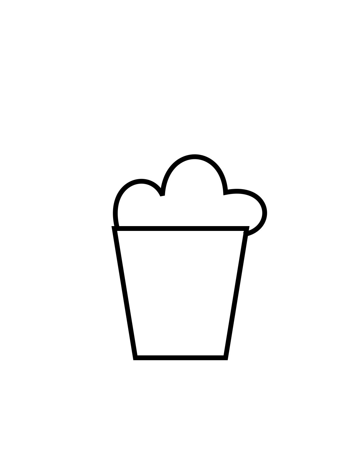 Cupcake Coloring Page Printable