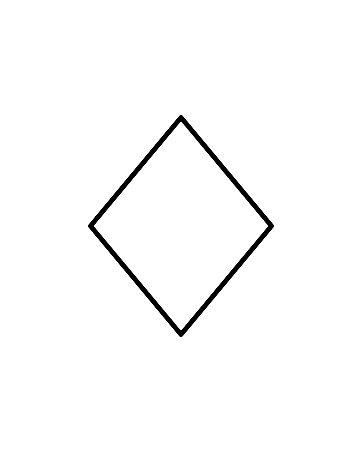 Diamond Outline Printable