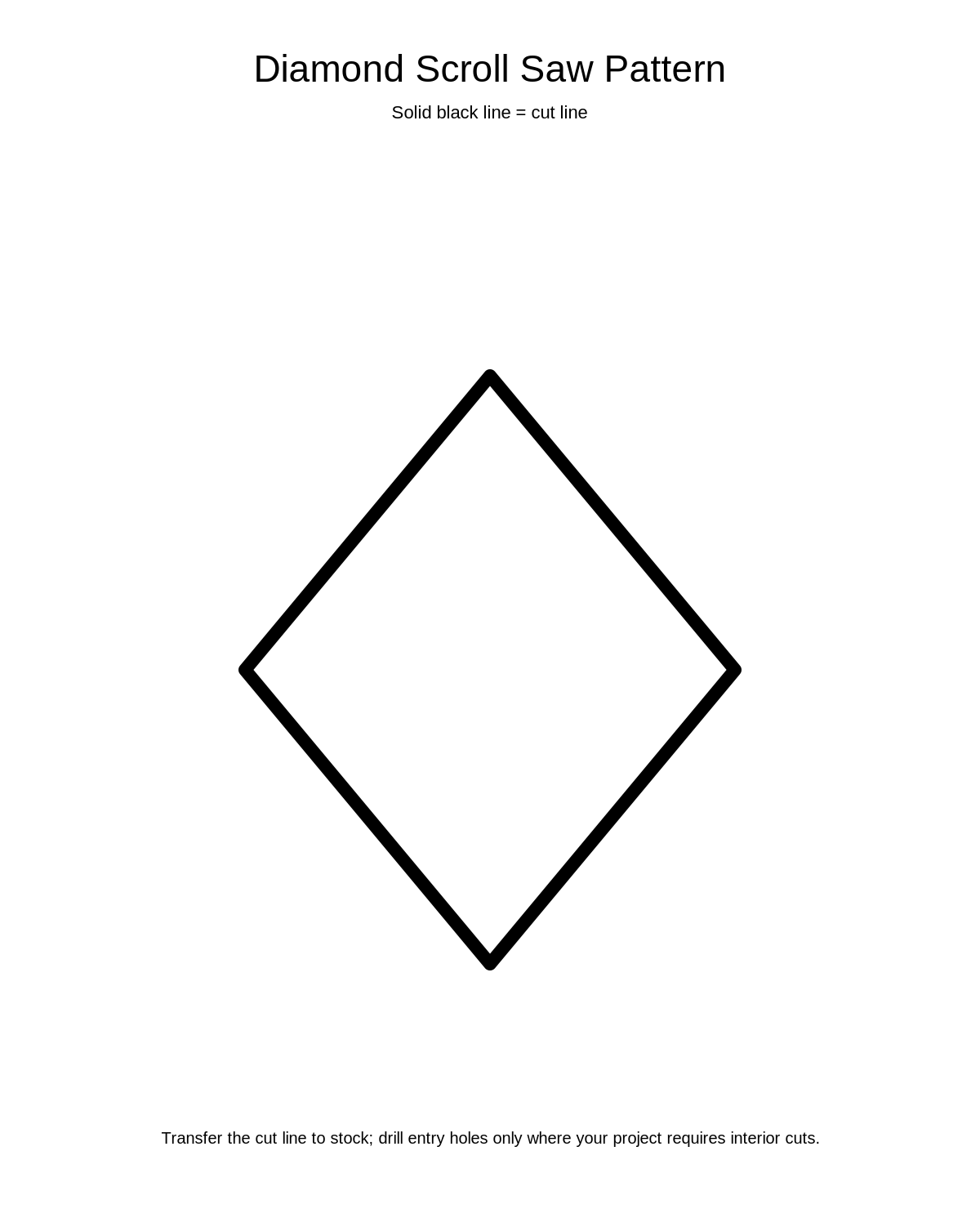 Diamond Scroll Saw Pattern