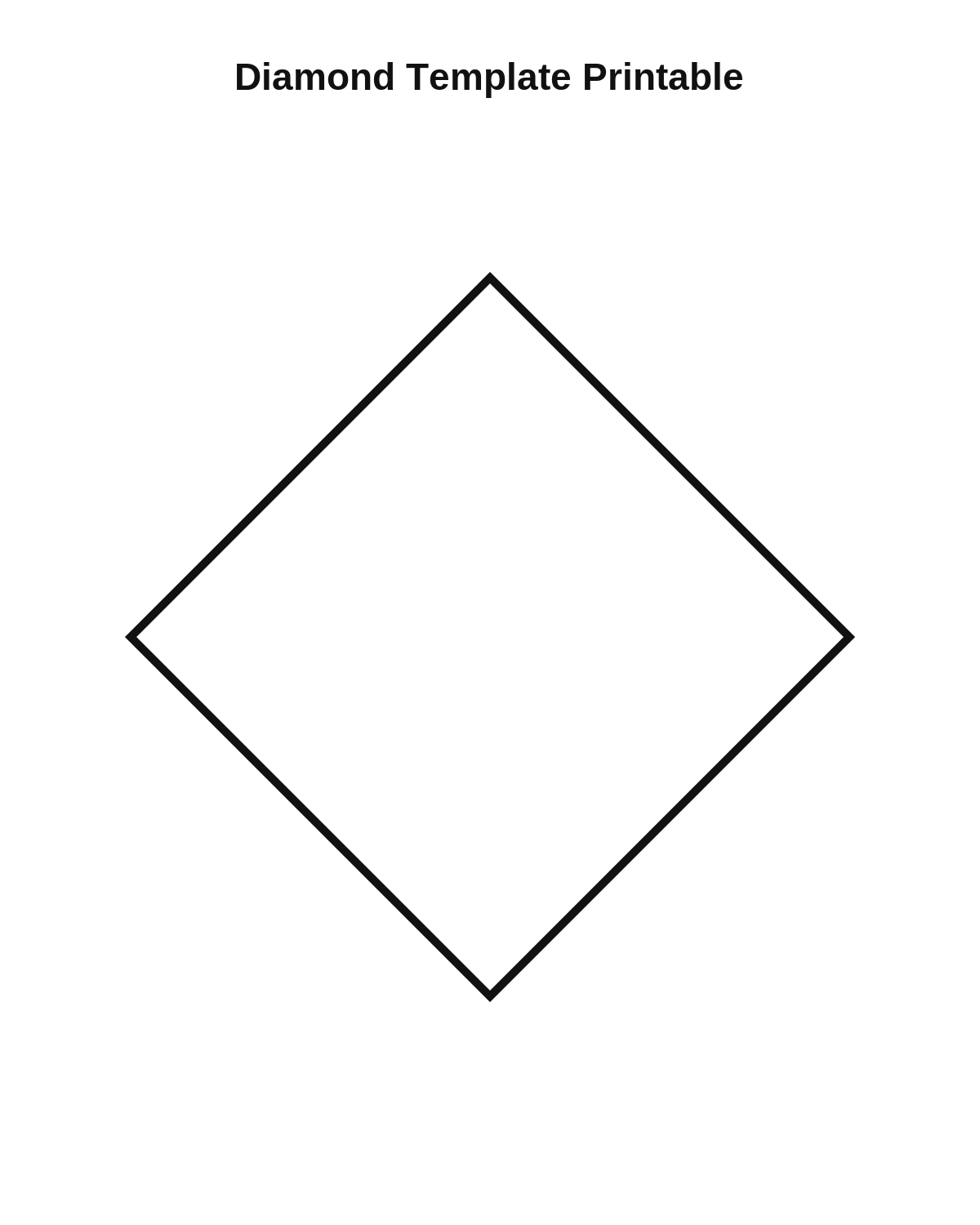 Diamond Template Printable
