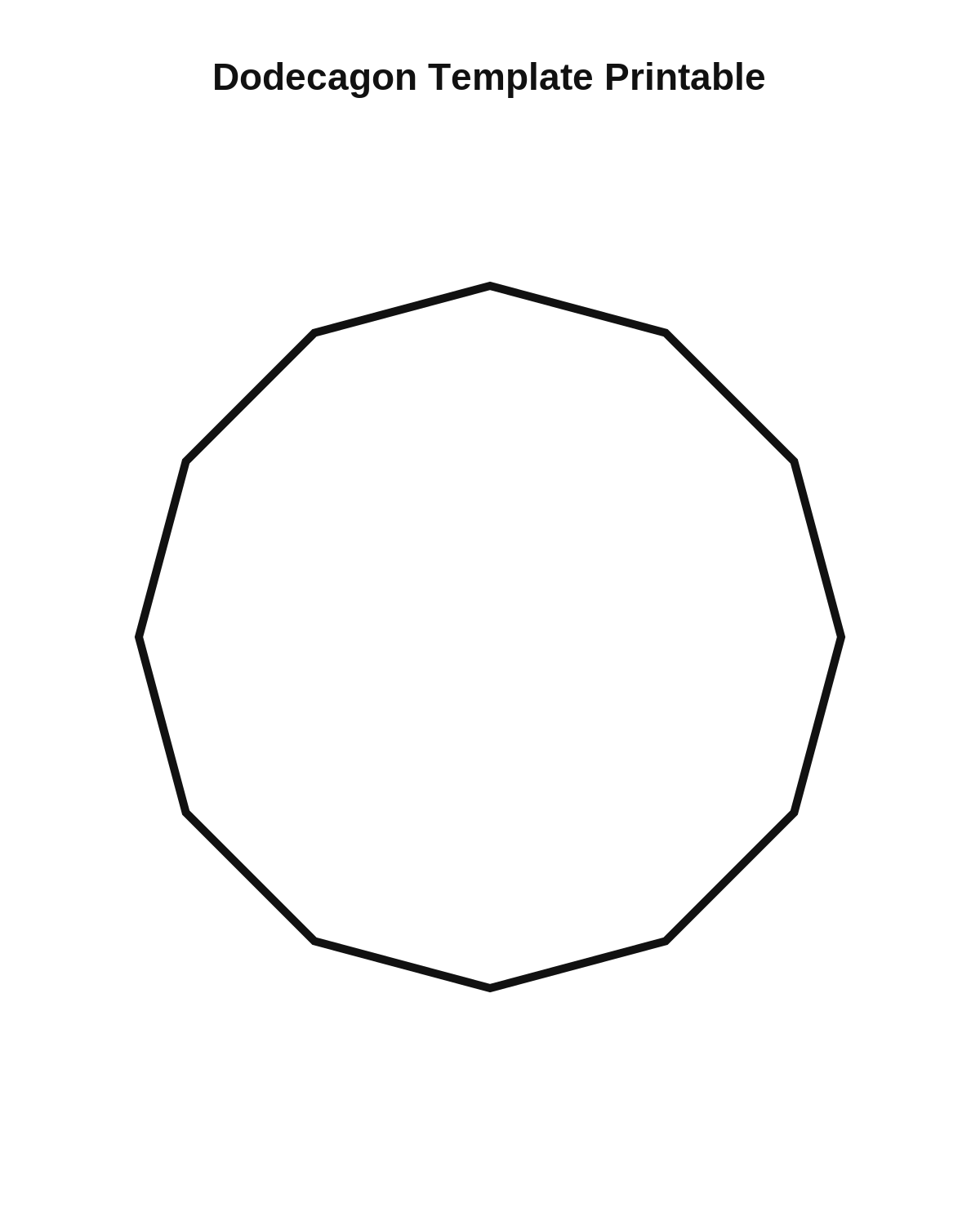 Dodecagon Template Printable