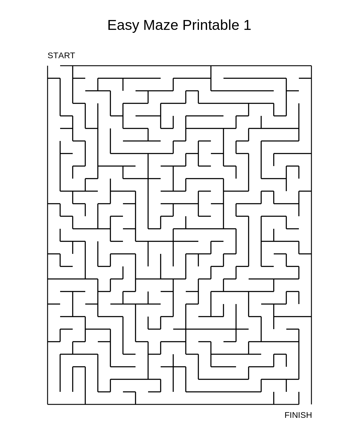 Easy Maze Printable 1