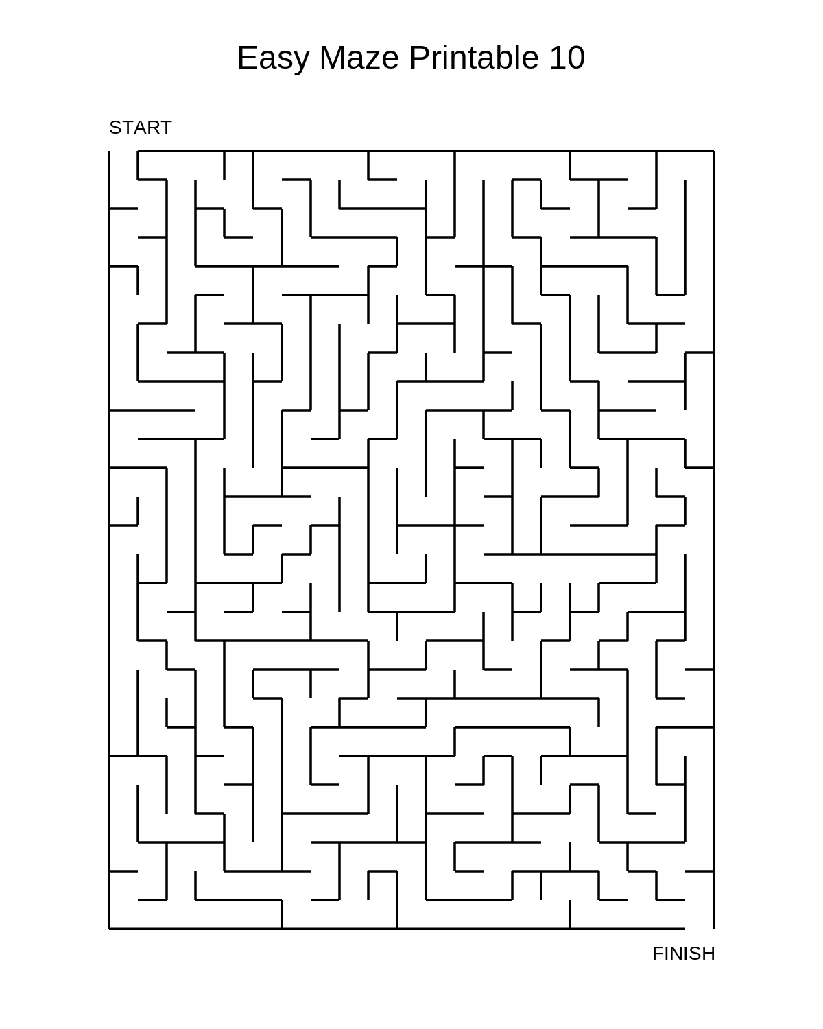 Easy Maze Printable 10