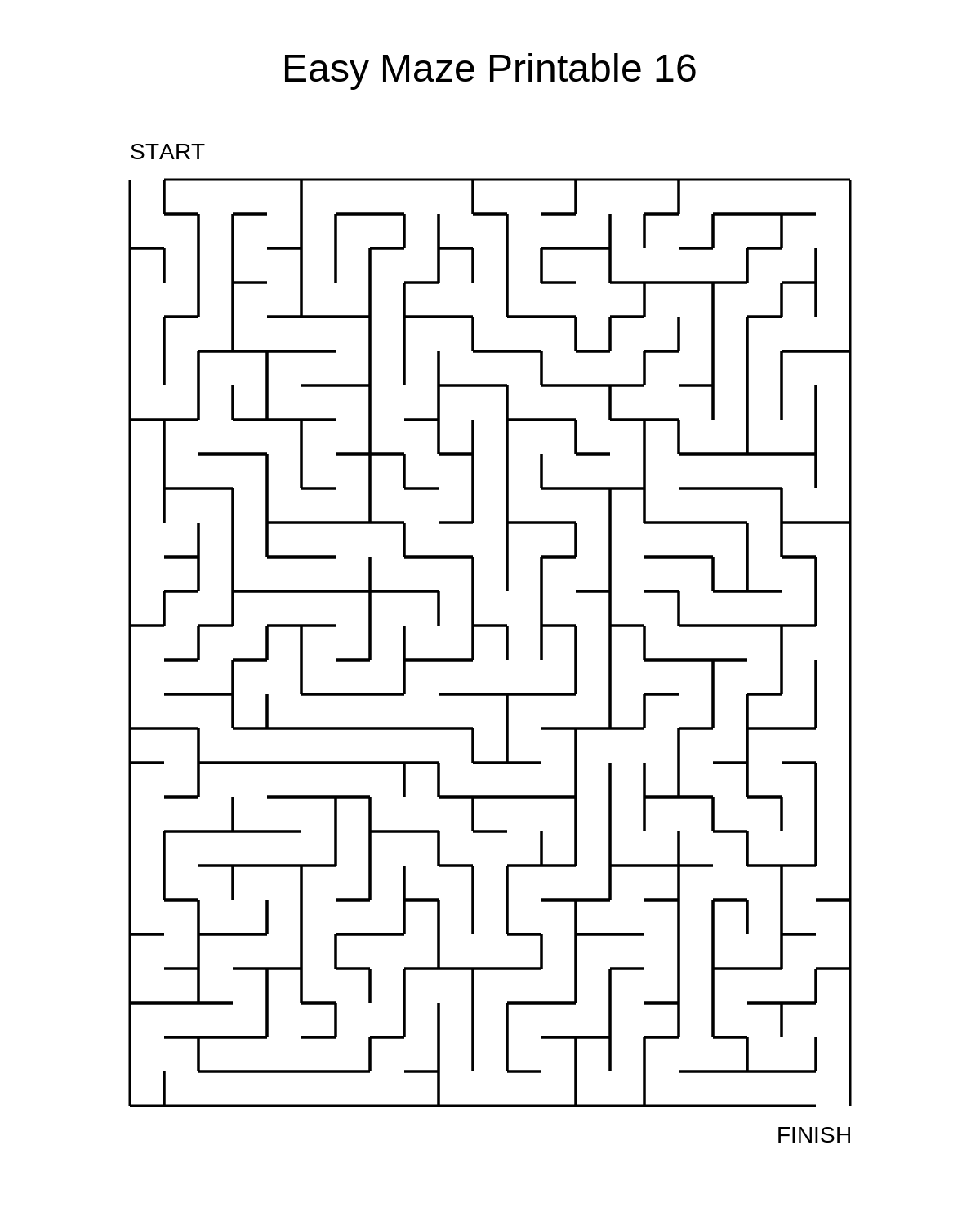 Easy Maze Printable 16