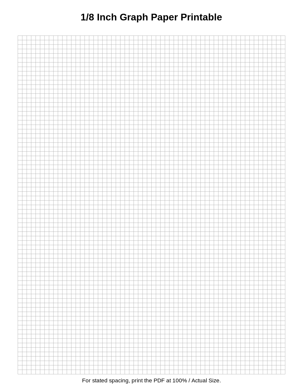 1/8 Inch Graph Paper Printable