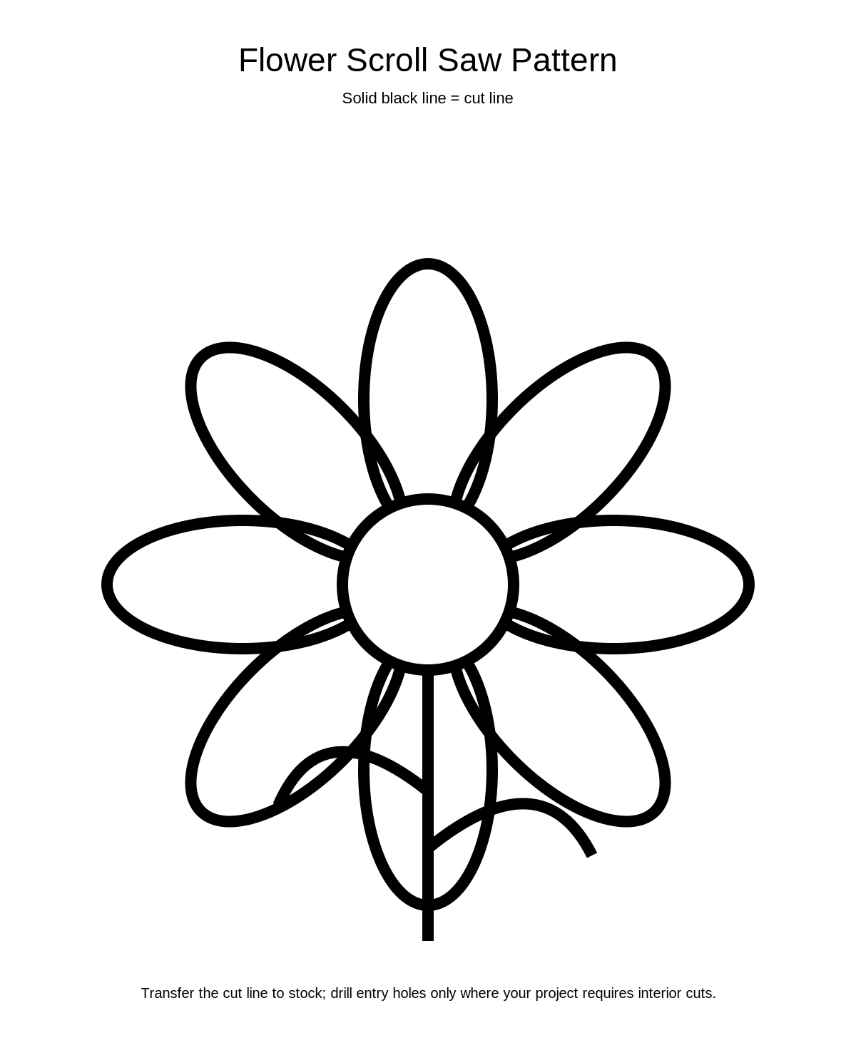 Flower Scroll Saw Pattern