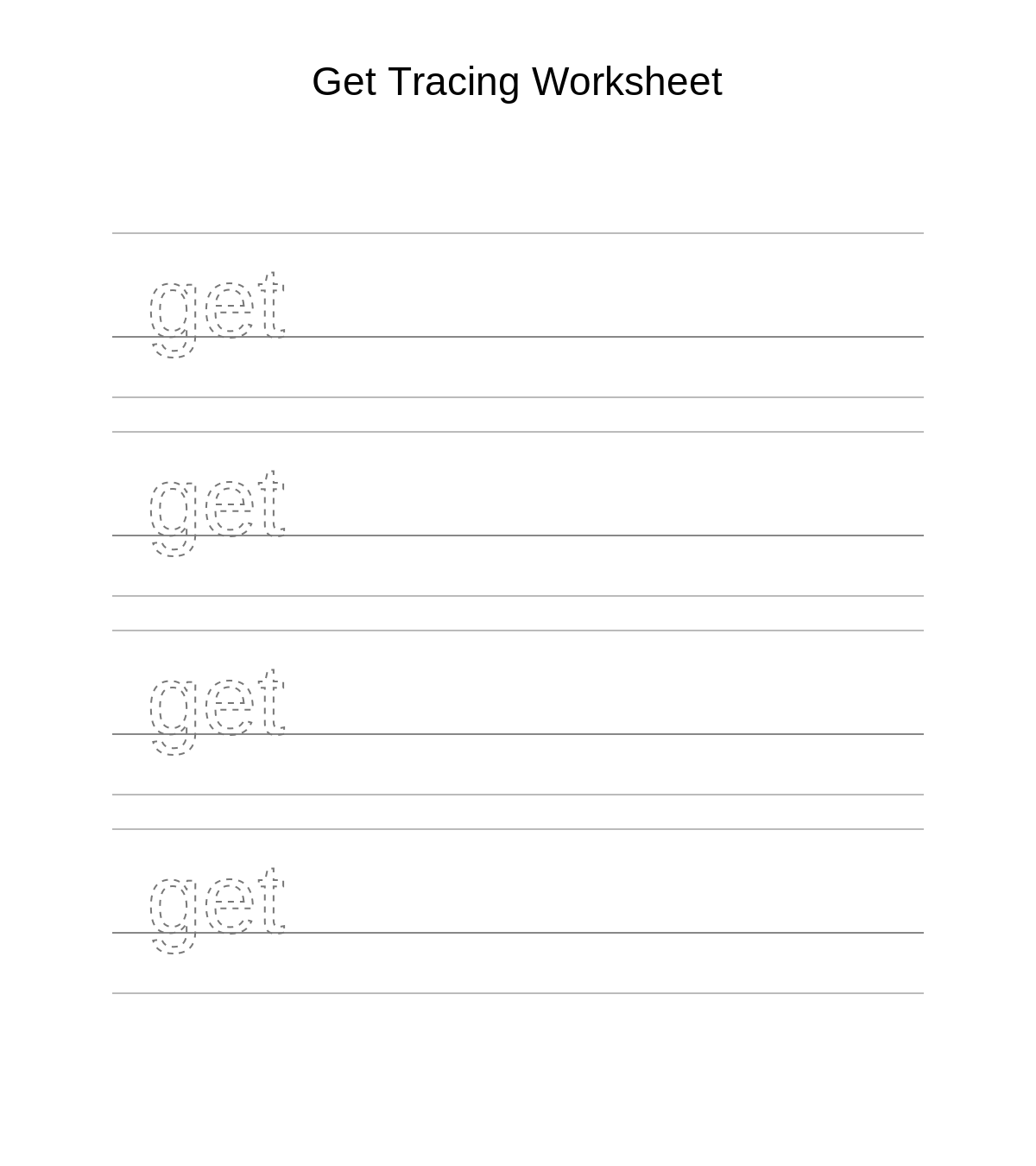 Get Tracing Worksheet