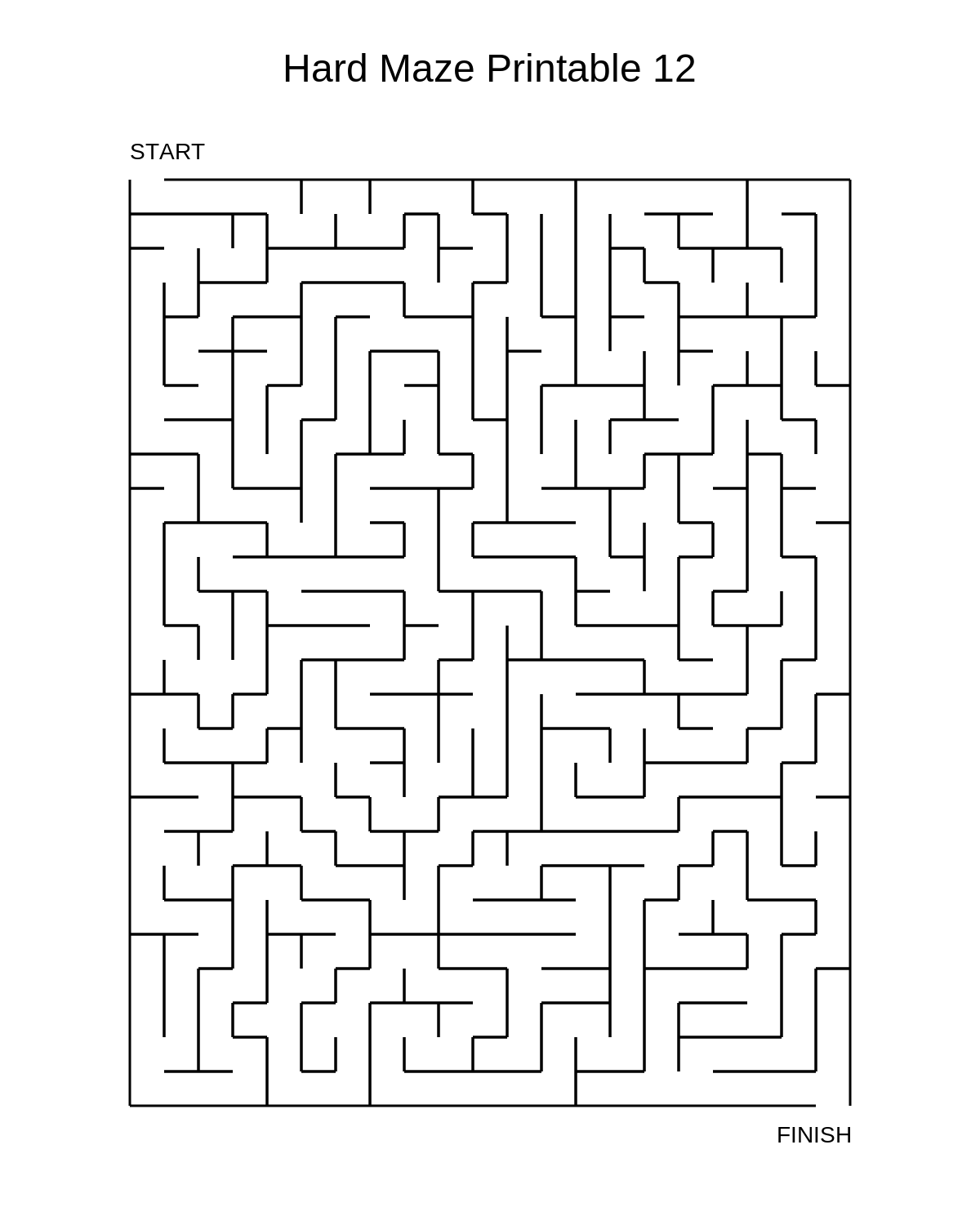 Hard Maze Printable 12