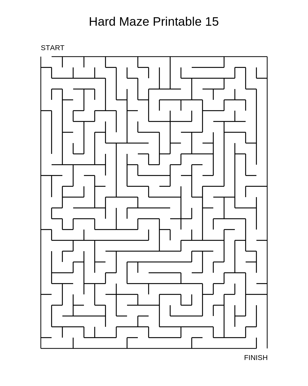 Hard Maze Printable 15