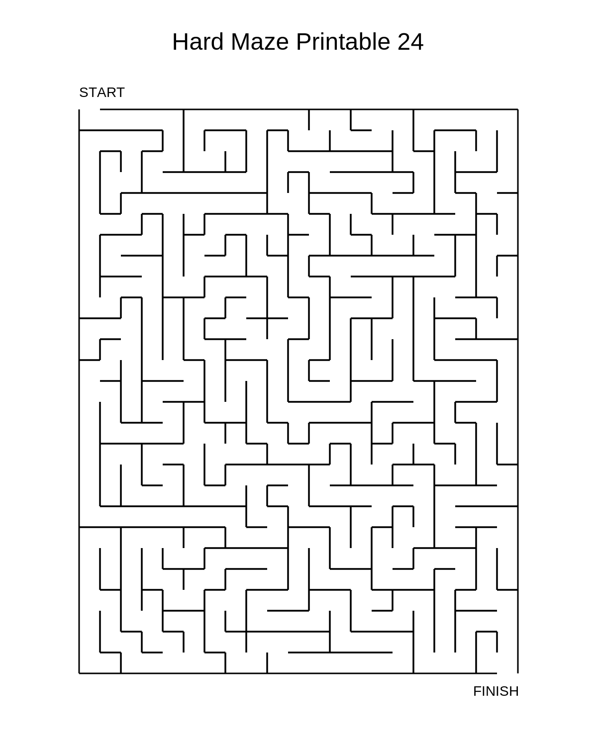 Hard Maze Printable 24