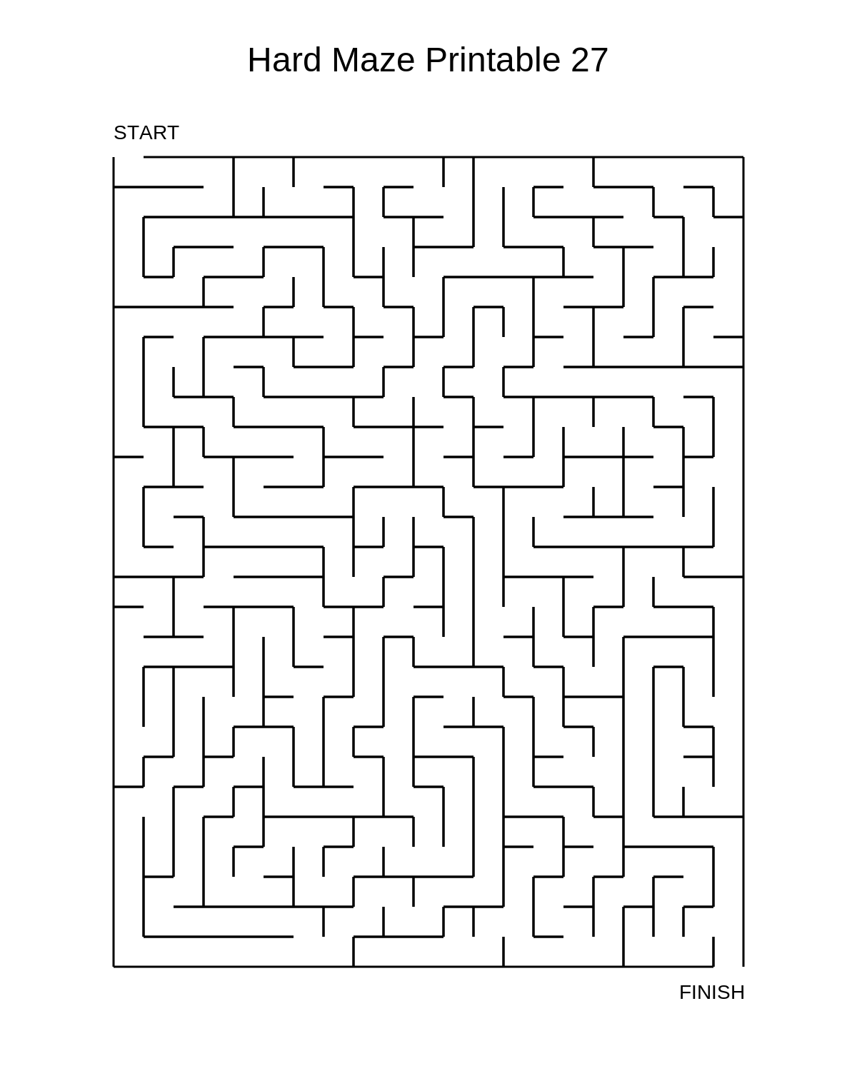 Hard Maze Printable 27