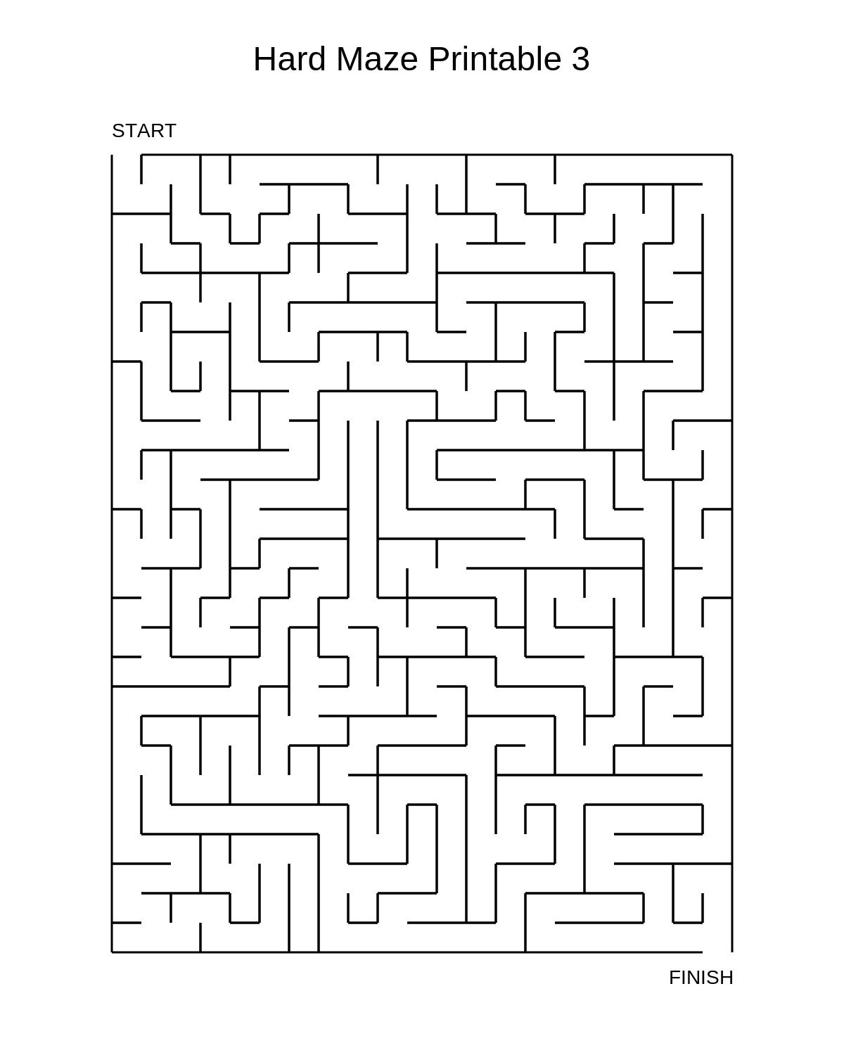 Hard Maze Printable 3