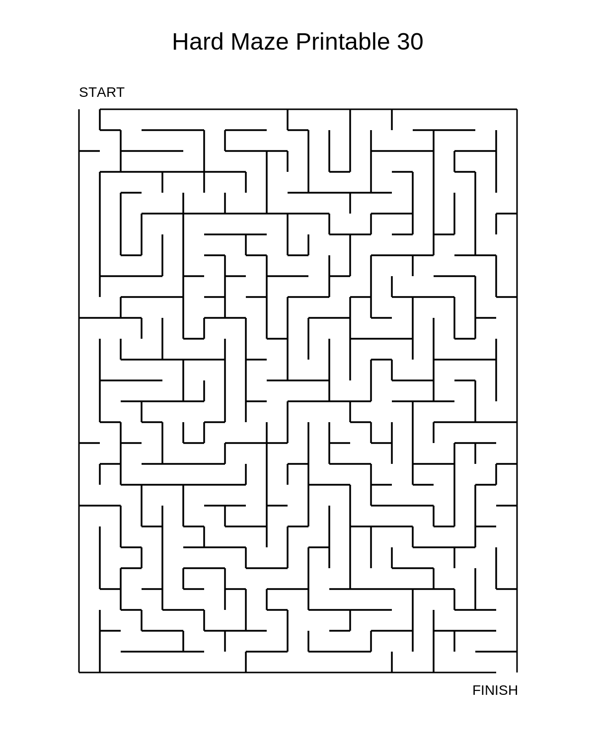 Hard Maze Printable 30