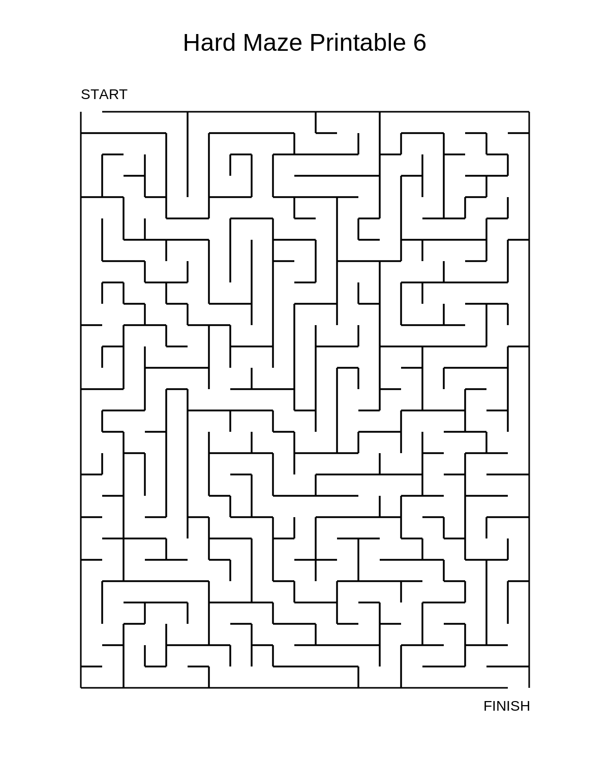 Hard Maze Printable 6