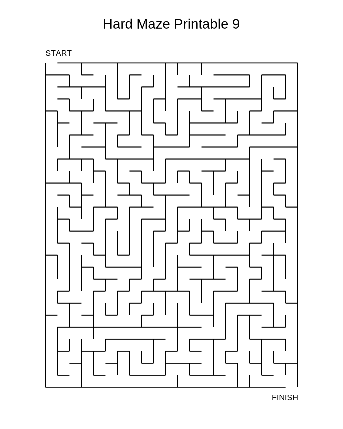 Hard Maze Printable 9