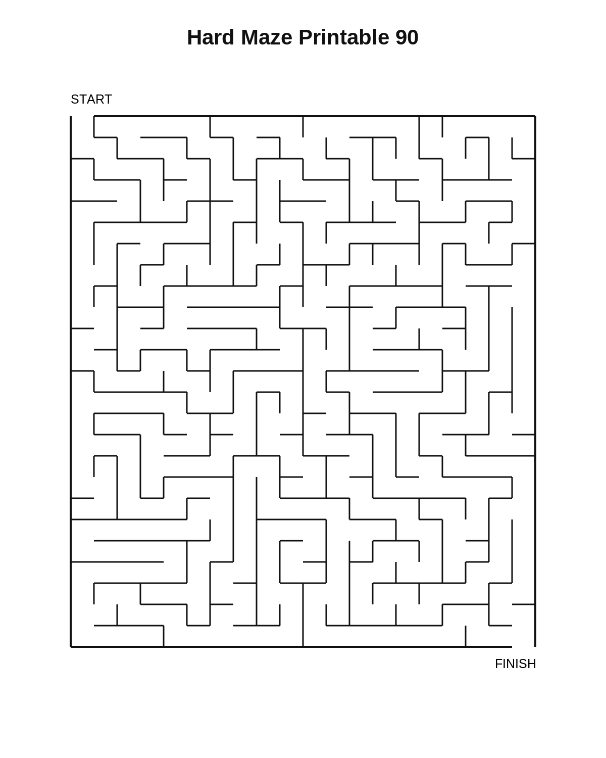 Hard Maze Printable 90