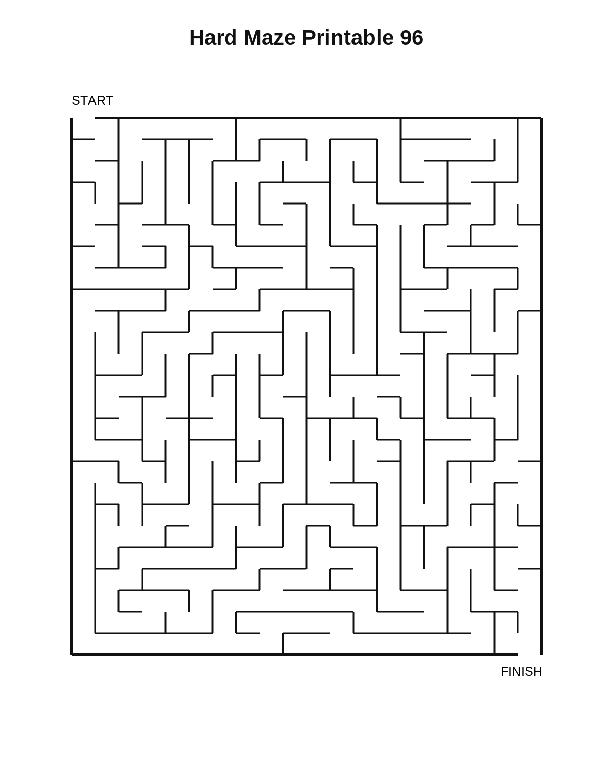 Hard Maze Printable 96