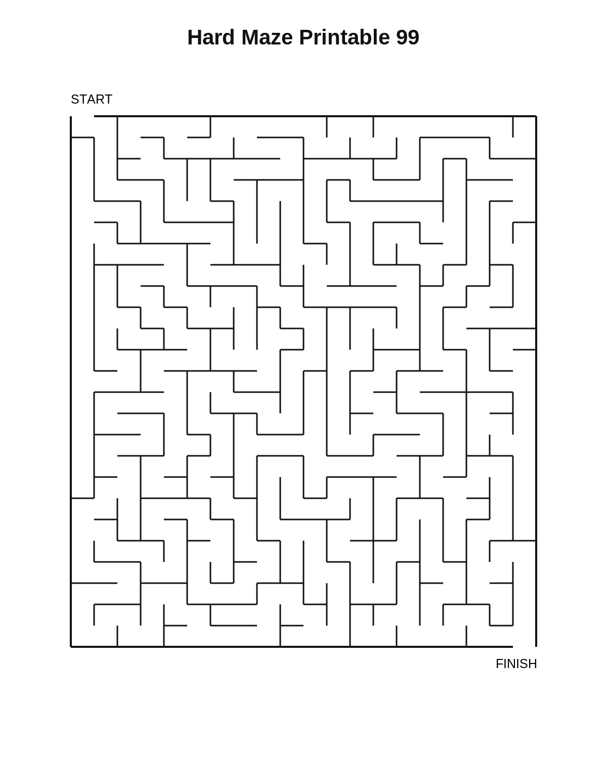 Hard Maze Printable 99