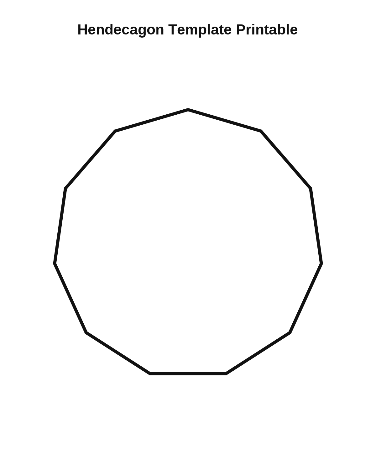 Hendecagon Template Printable