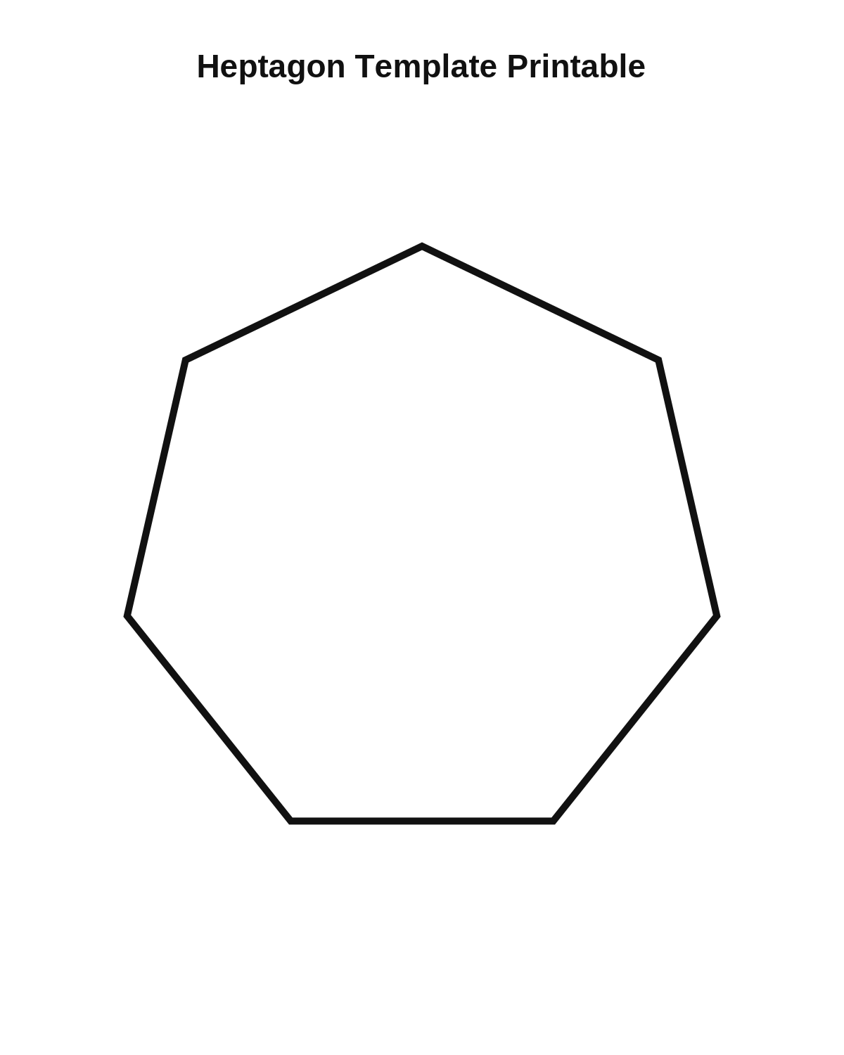 Heptagon Template Printable