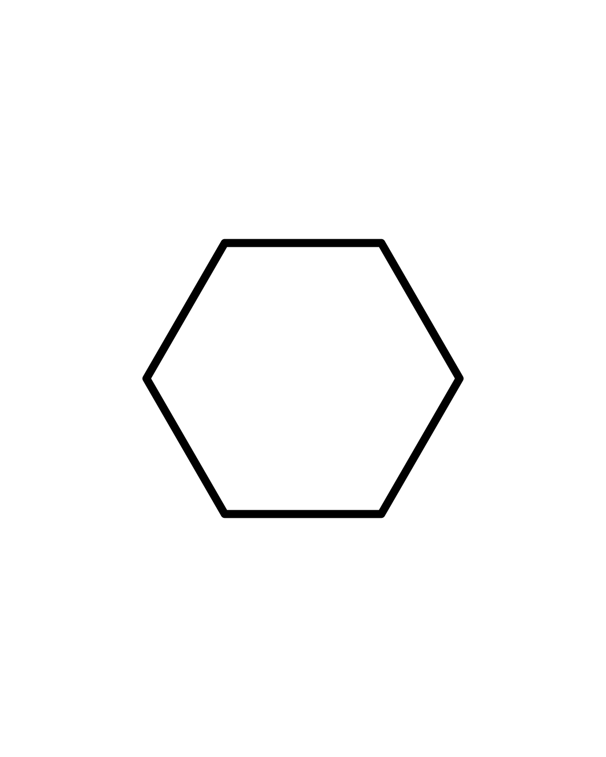 Hexagon Outline Printable