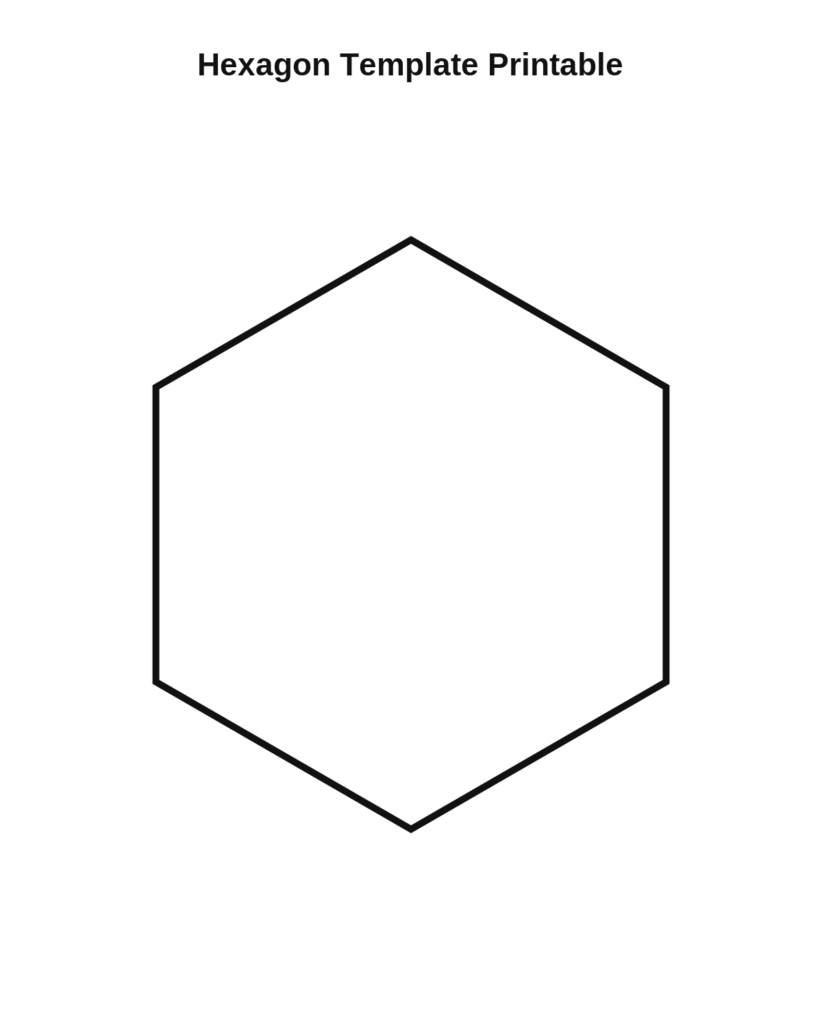 Hexagon Template Printable
