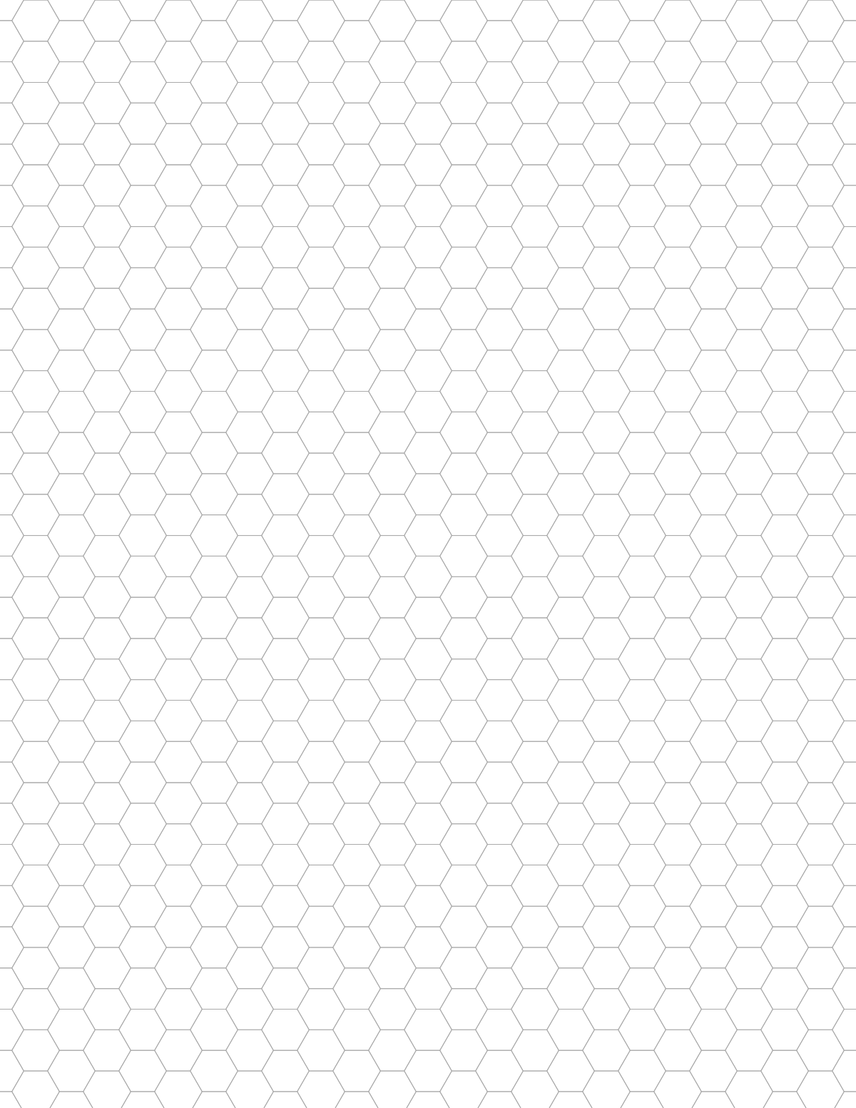 Hexagonal Graph Paper Printable