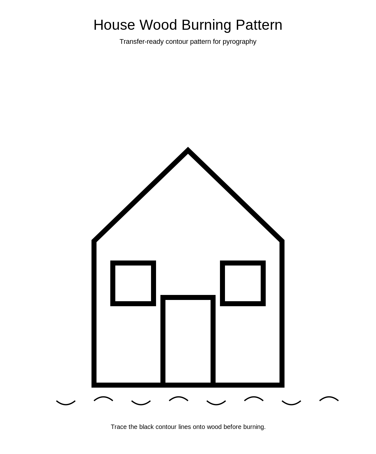 House Wood Burning Pattern