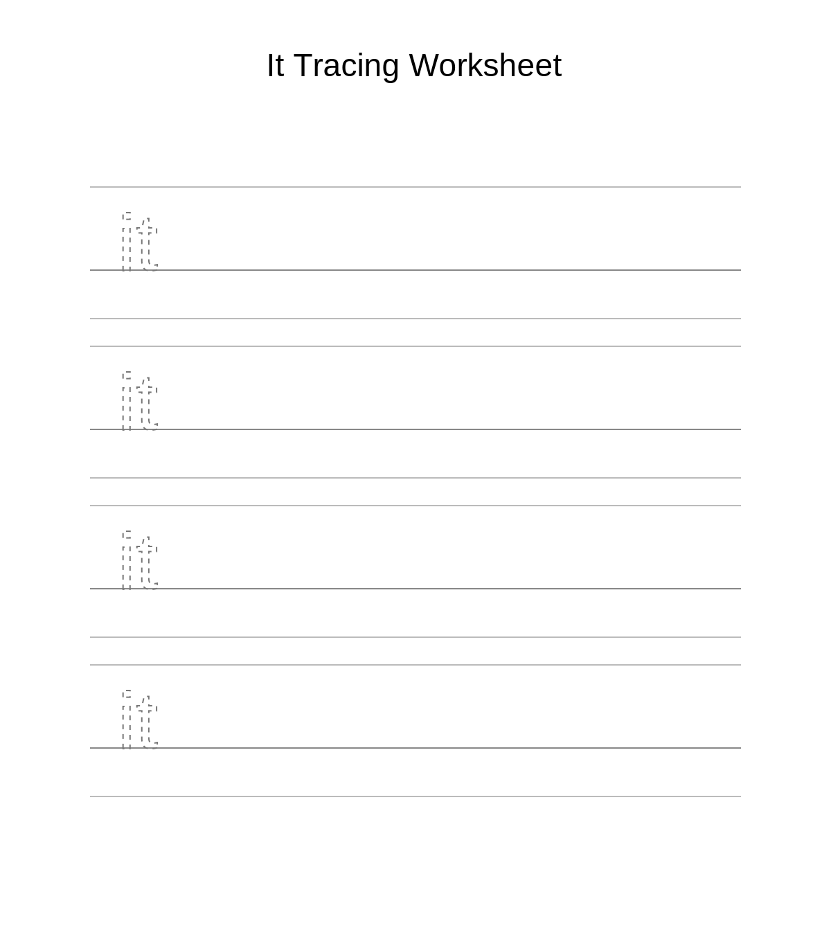 It Tracing Worksheet