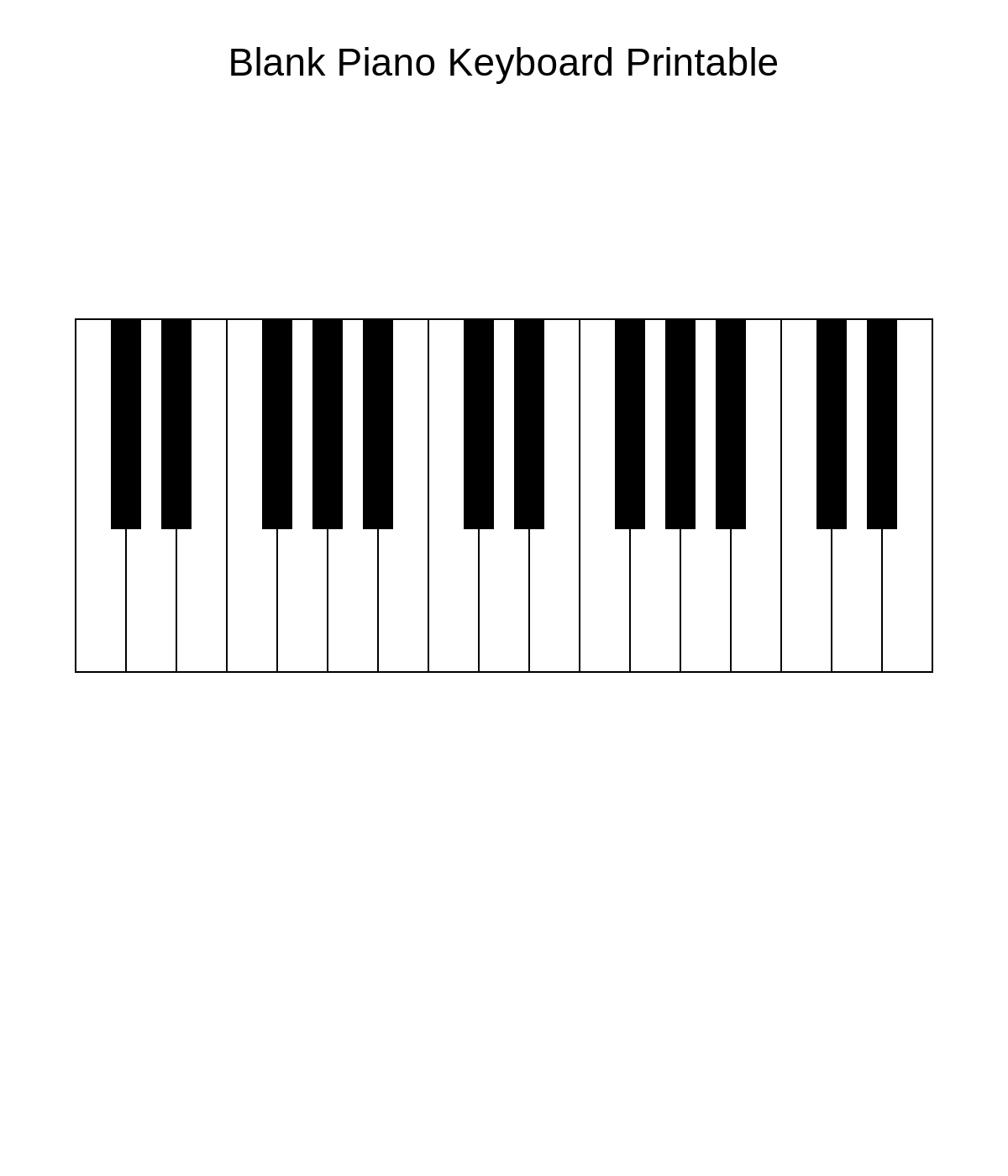 Blank Piano Keyboard Printable