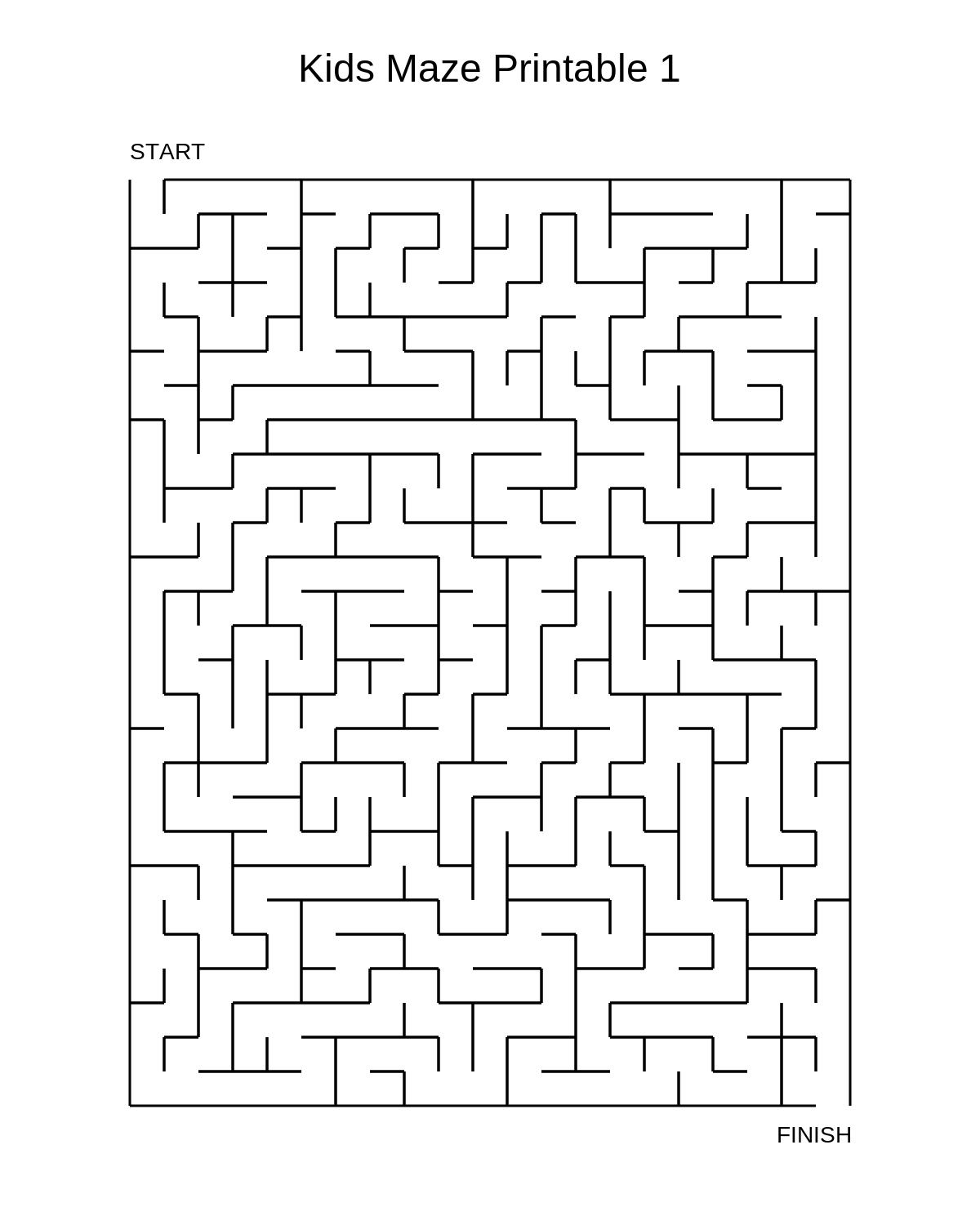 Kids Maze Printable 1