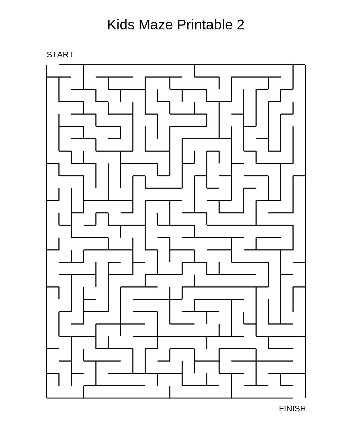 Kids Maze Printable 2