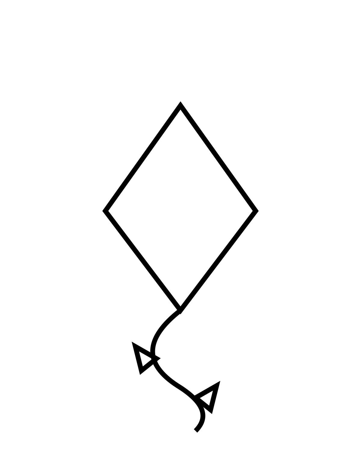Kite Coloring Page Printable
