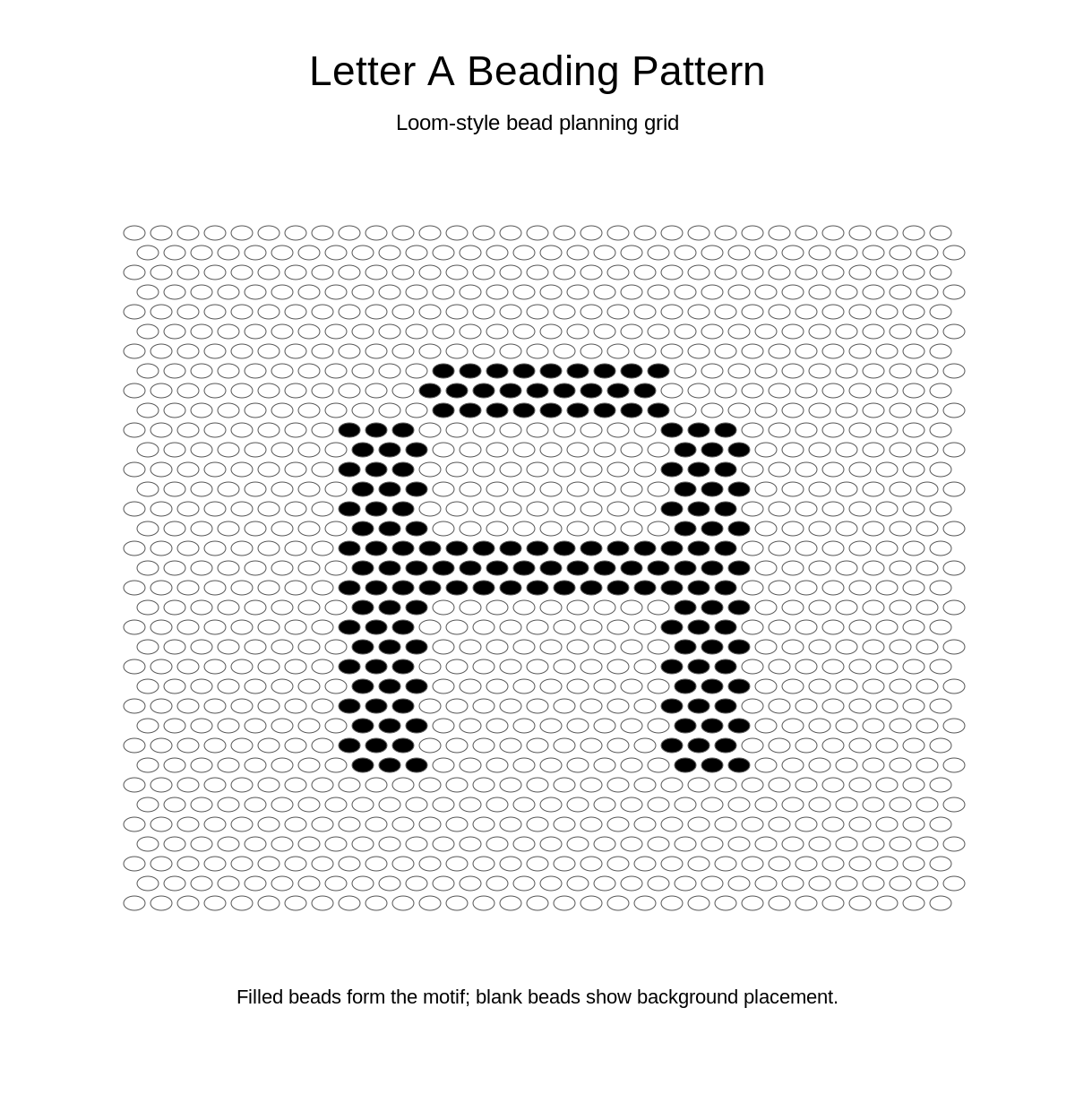 Letter A Beading Pattern