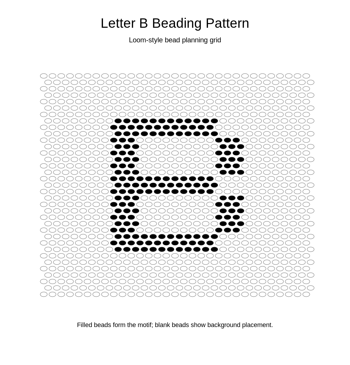Letter B Beading Pattern